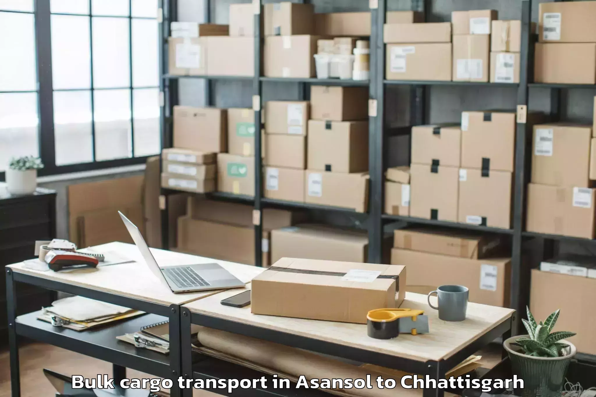 Professional Asansol to Sarangarh Bulk Cargo Transport